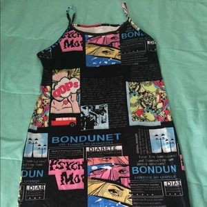 NWOT Black Pop Art Dress